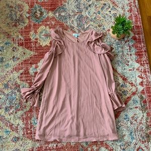 She & Sky pink long sleeve dress